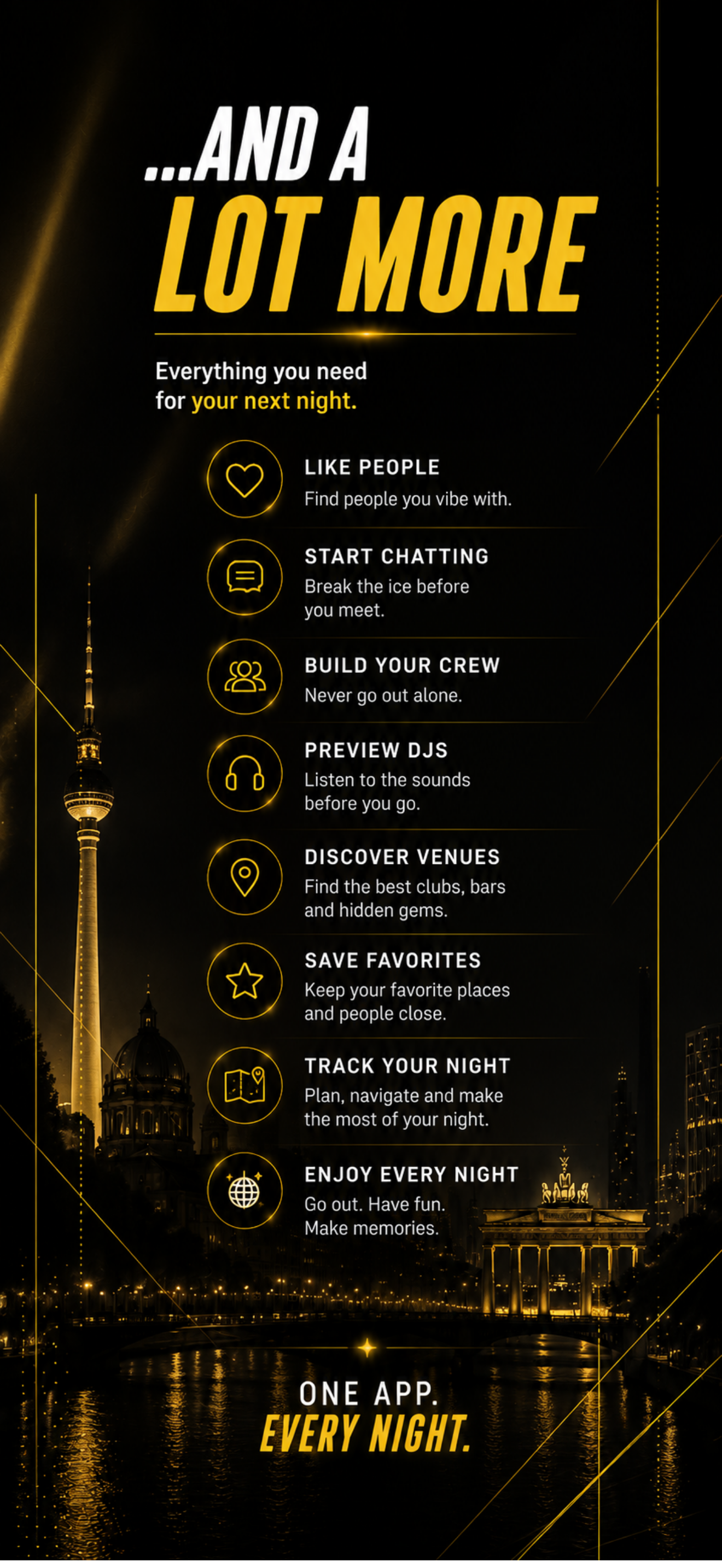 CLUBIUS — And a lot more. One app. Every night.